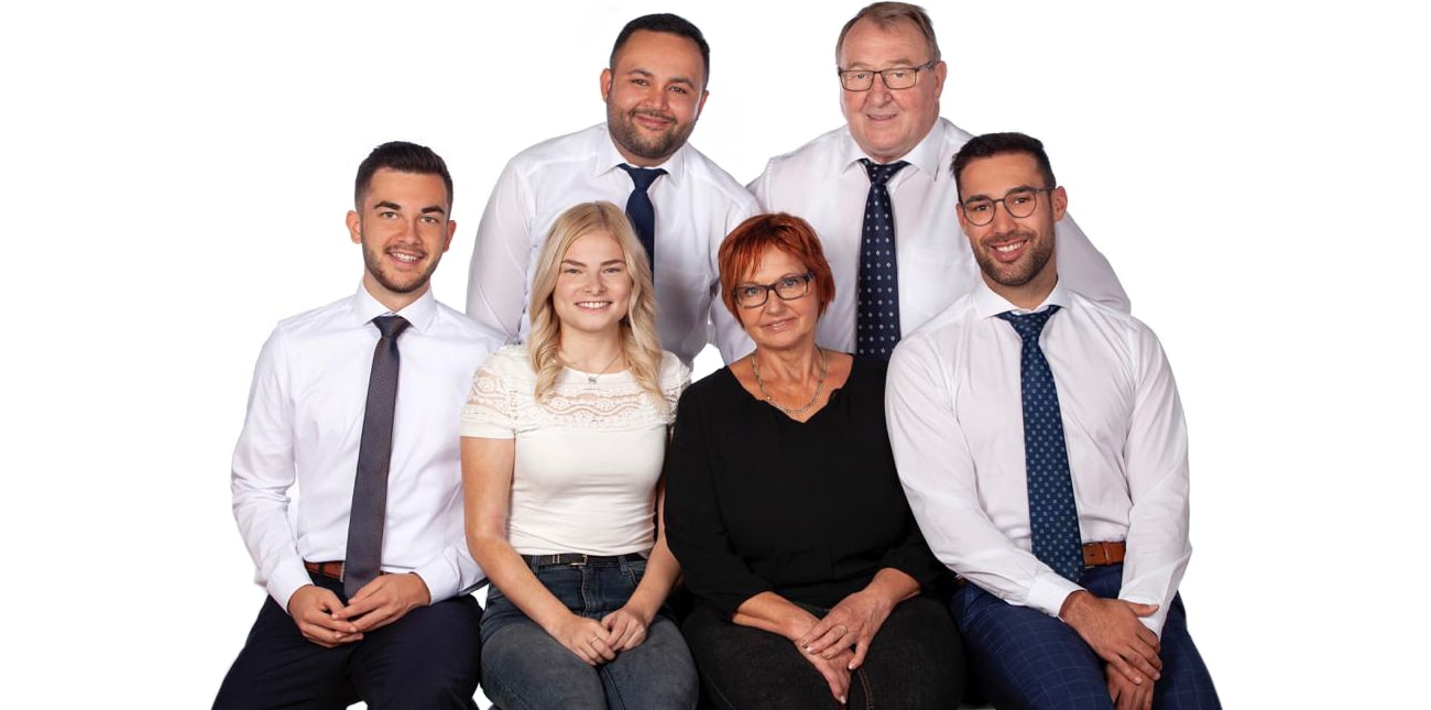 Das Team der Geschäftsstelle Justin Newen